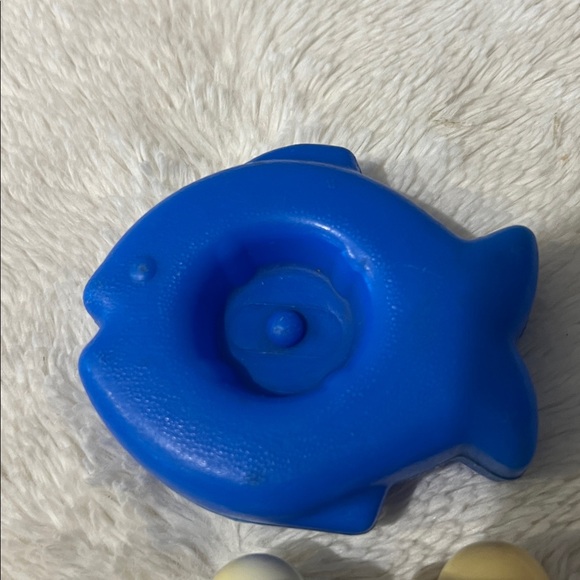 Vintage Little Tikes Toddle Tots Chunky People Navy Sailor Boy Toy 3 fish boat - Picture 5 of 5